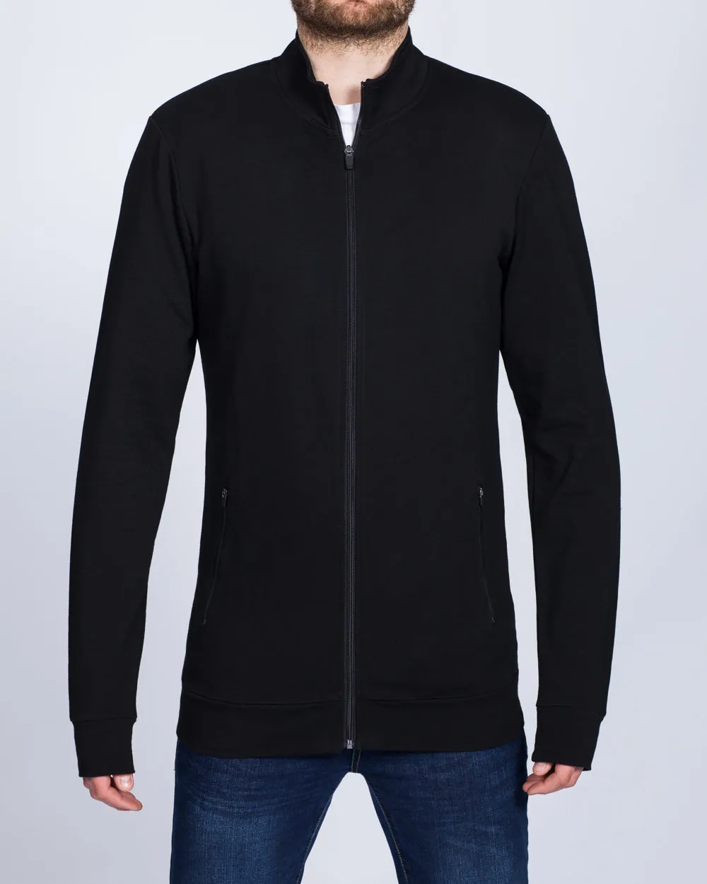 2t Tall Zip Up Top (black)