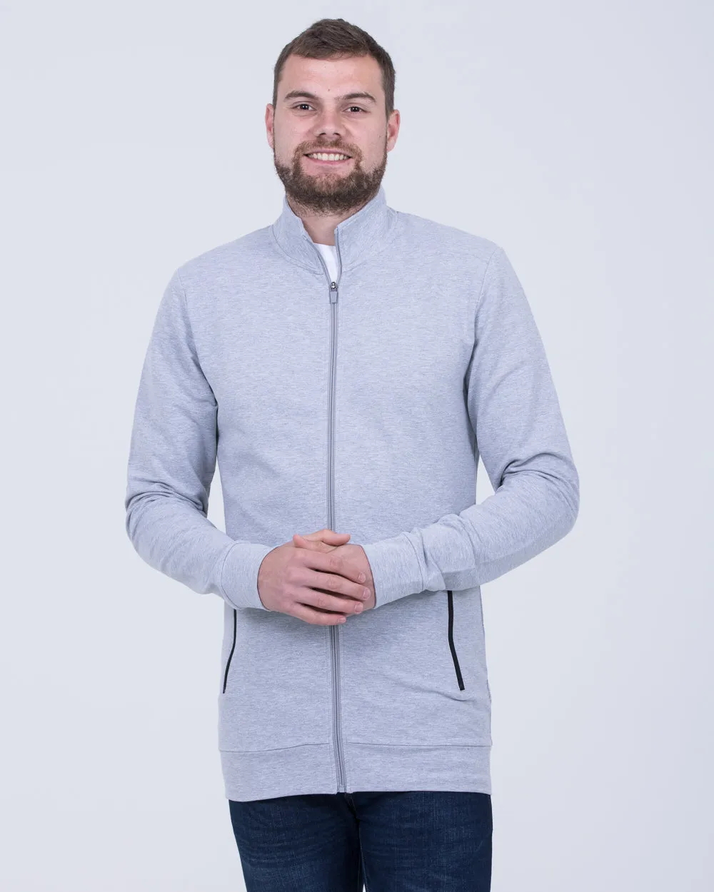 2t Tall Zip Up Top (heather grey)