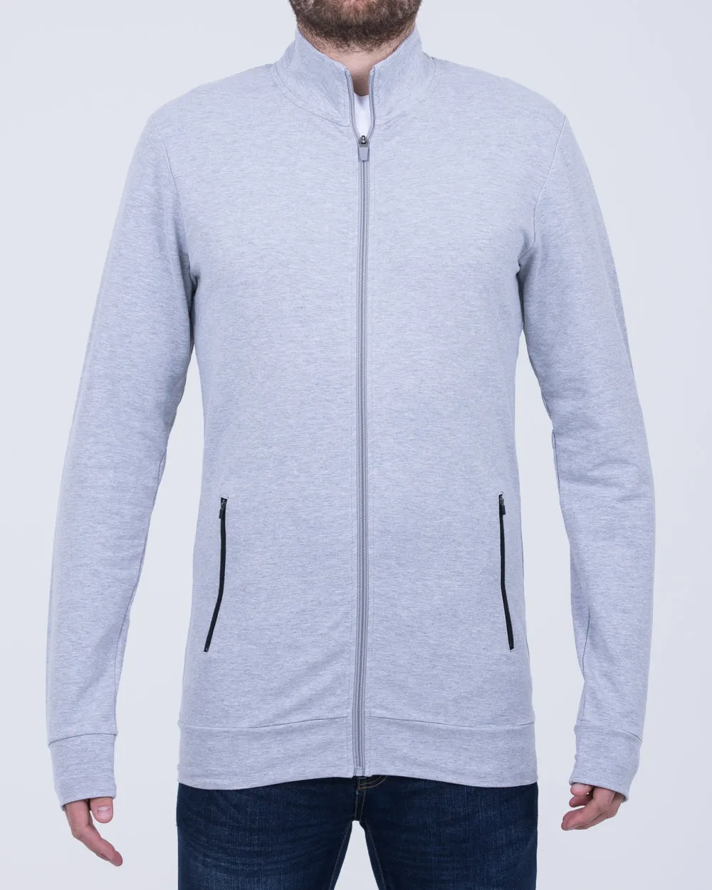 2t Tall Zip Up Top (heather grey)