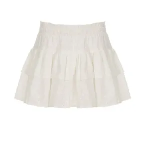 A line hollow out solid cut out mini skirt