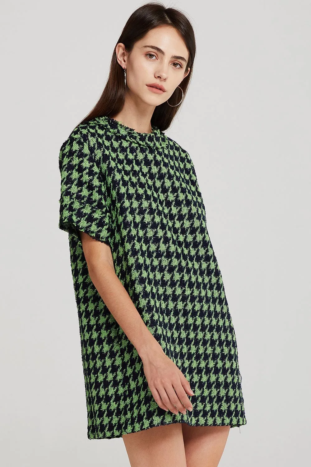 Anna Houndstooth Shift Dress