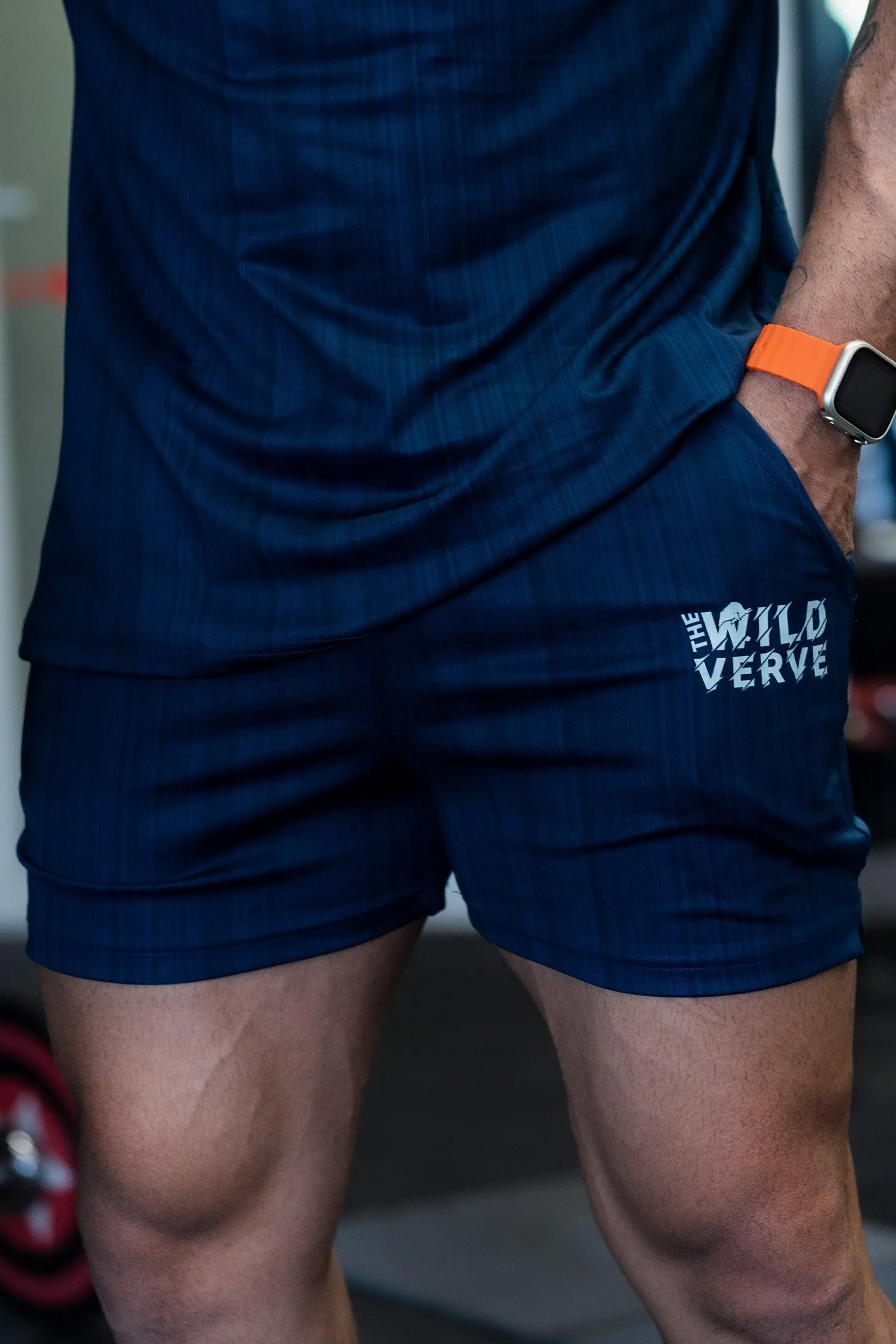 Athletic Activewear T-Shirt & Short Set - Navy