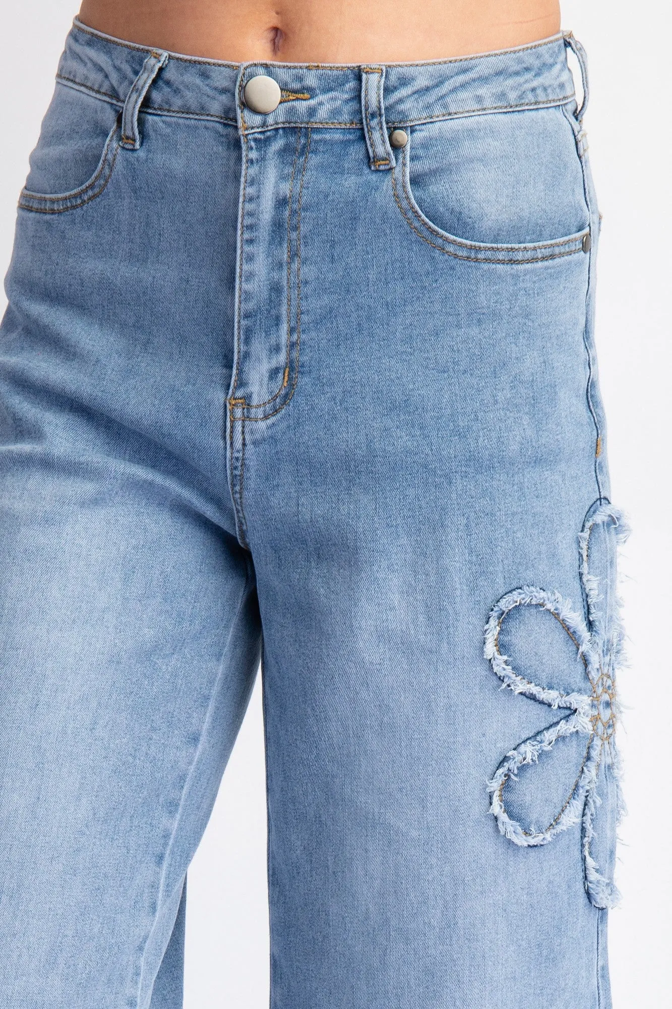 Bikini Bottom Patch Jeans | Washed Denim