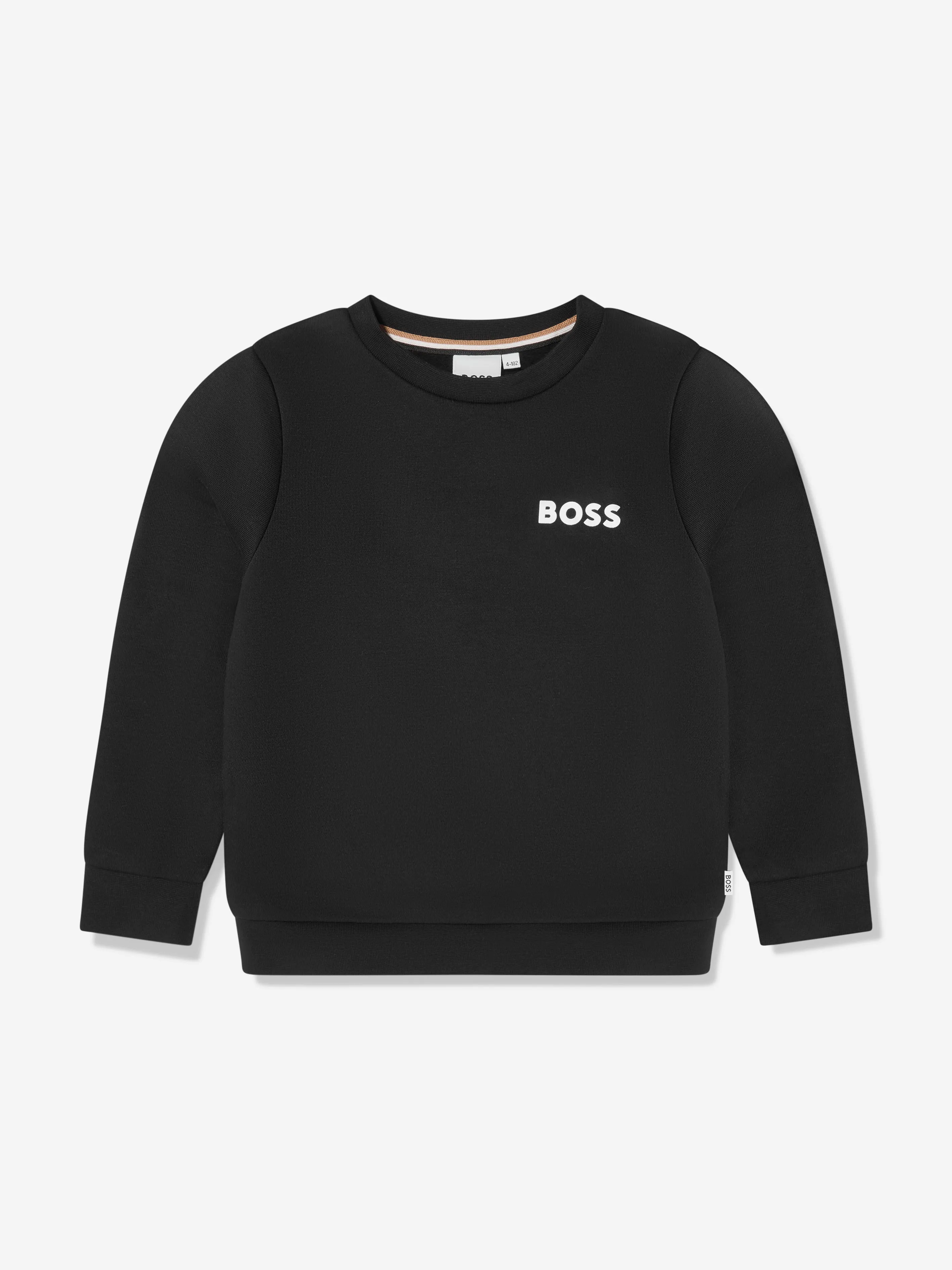 BOSS Boys Logo Tracksuit in Black