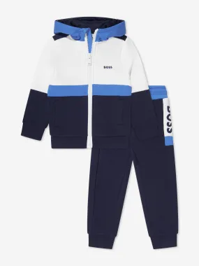 BOSS Boys Logo Tracksuit in Navy