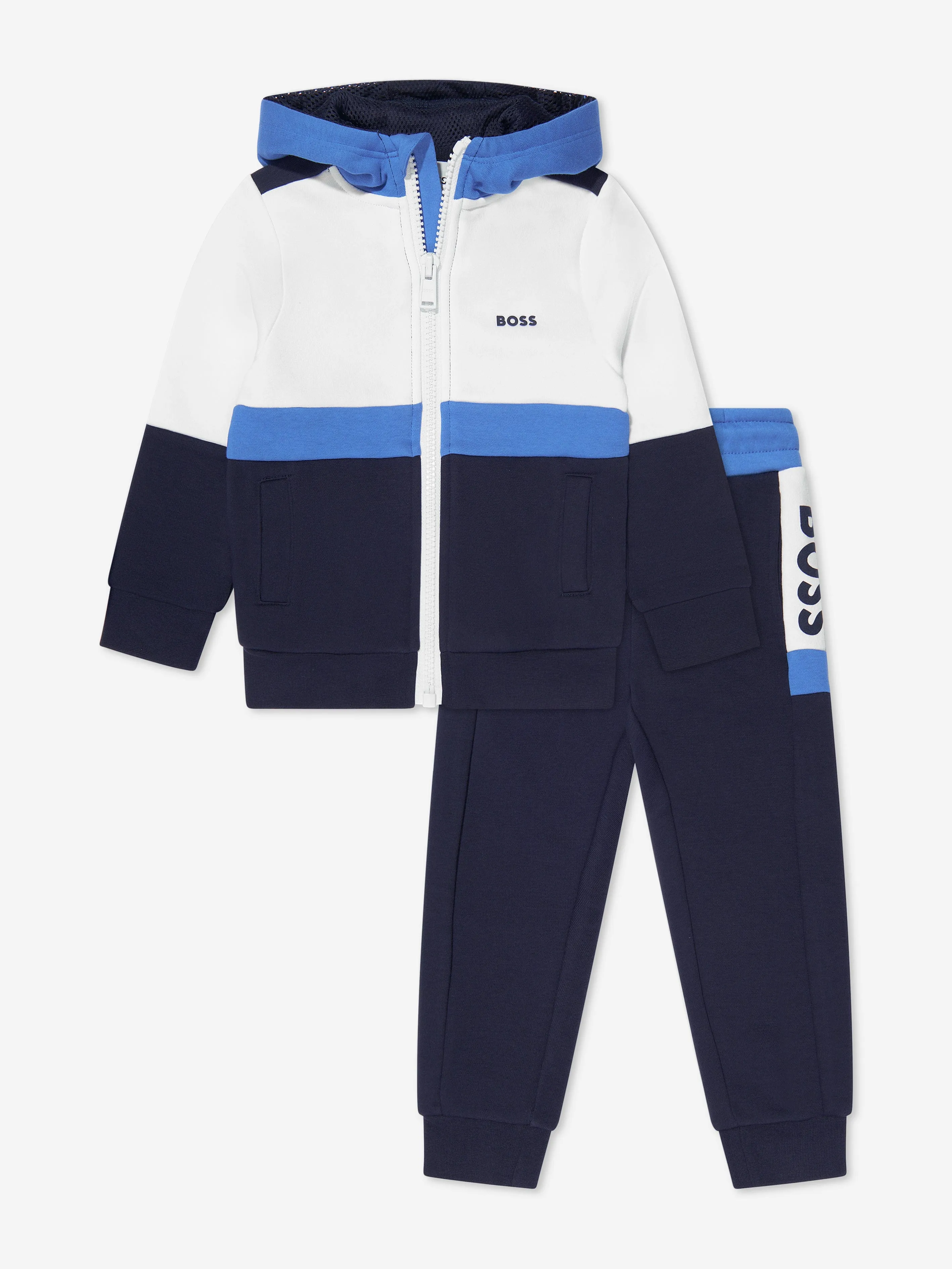 BOSS Boys Logo Tracksuit in Navy