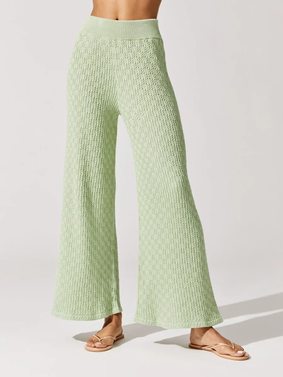 Cable Trousers - Sage