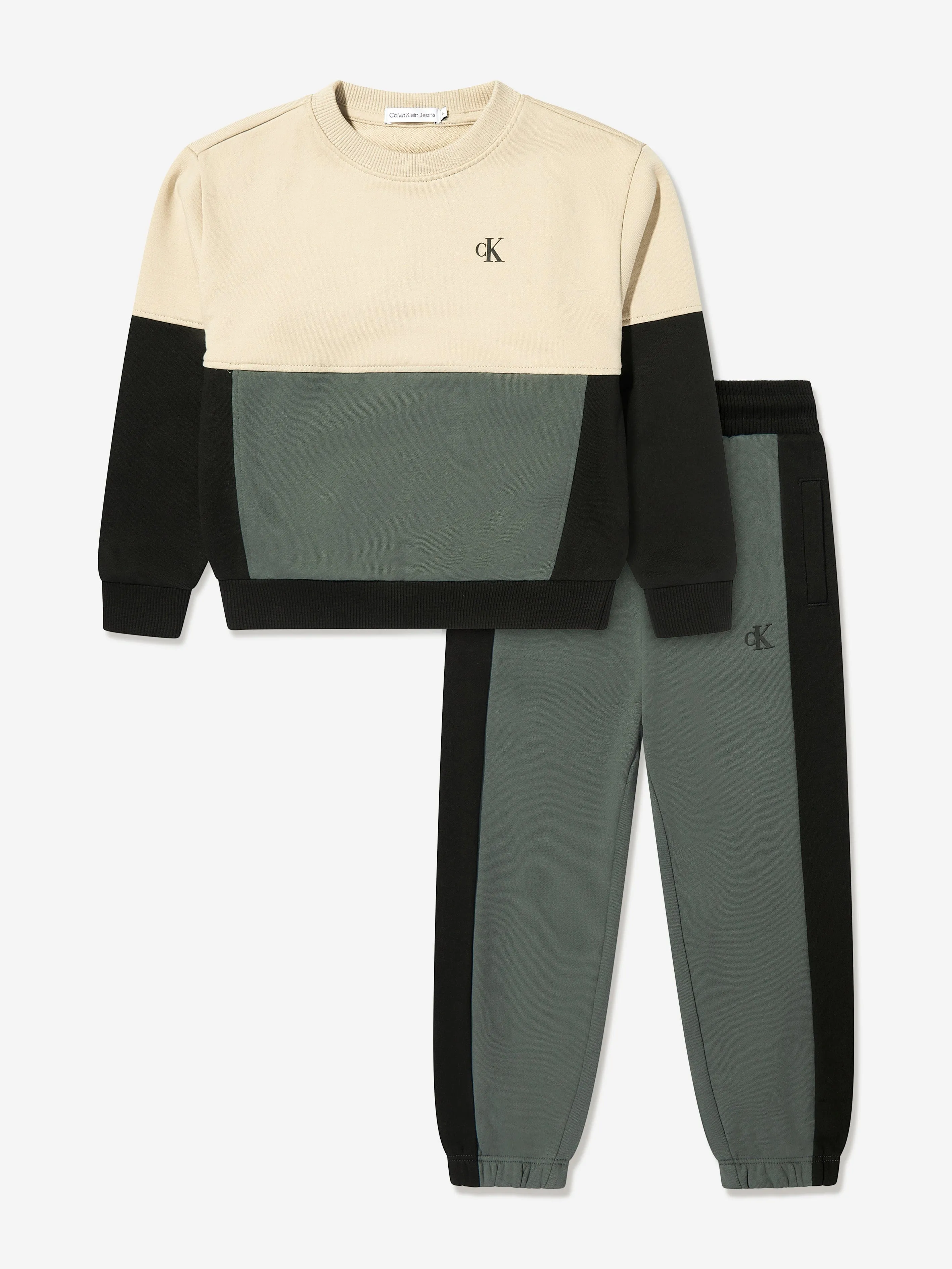 Calvin Klein Boys Colourblock Tracksuit in Multicolour