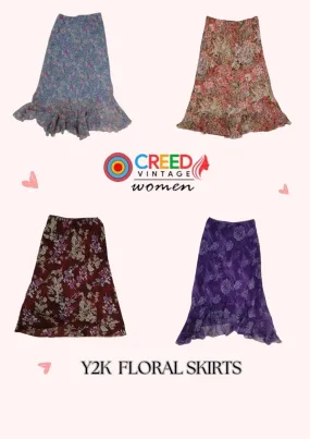 CR2865 Y2K Floral Skirts - 10 Pcs