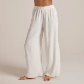 Crinkle Pyjama Bottoms - White