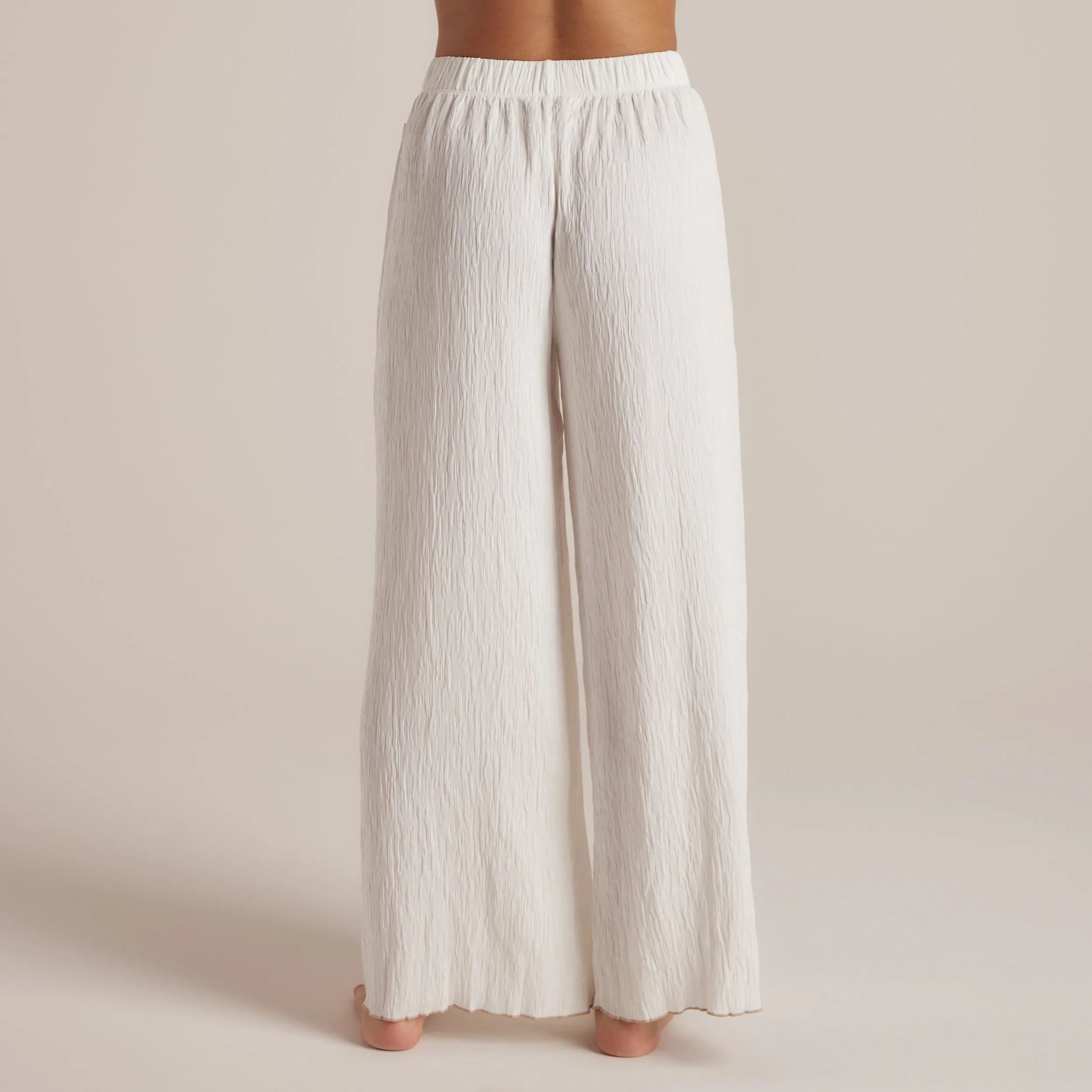 Crinkle Pyjama Bottoms - White