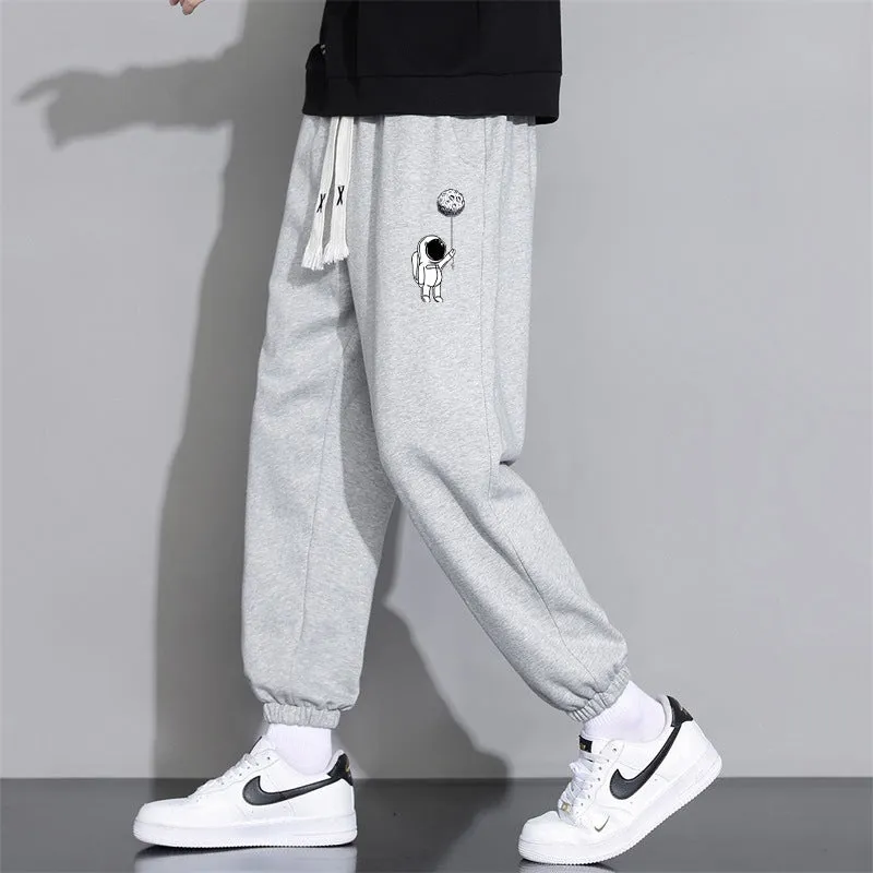 Cropped Casual Loose Men's Long Pants