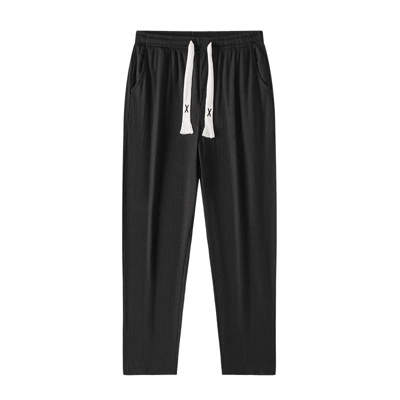 Cropped Casual Loose Men's Long Pants