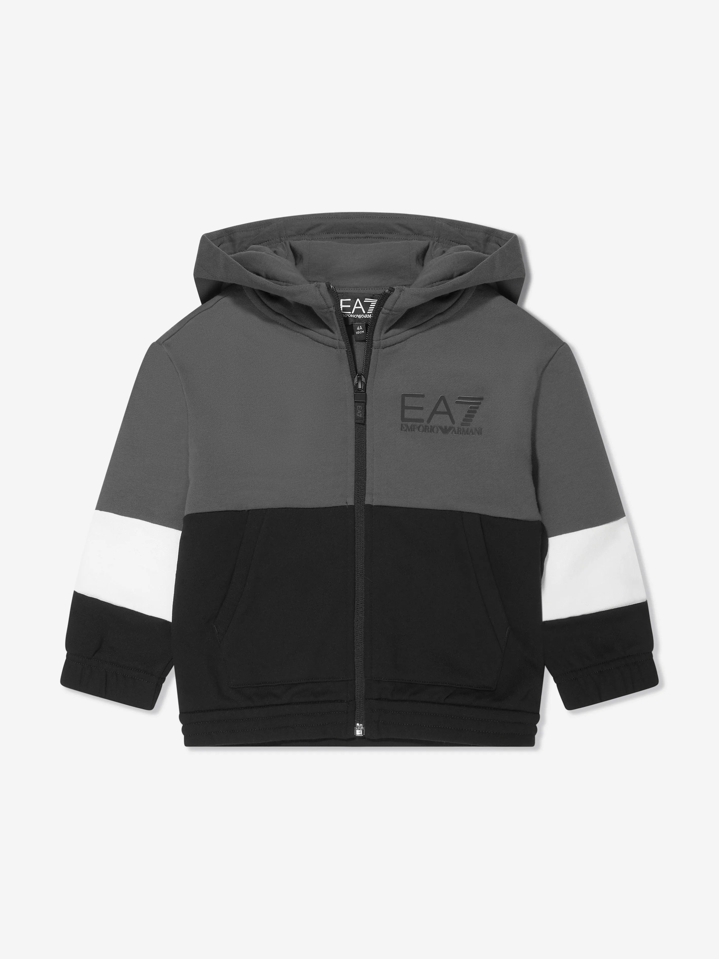 EA7 Emporio Armani Boys Colourblock Tracksuit in Black