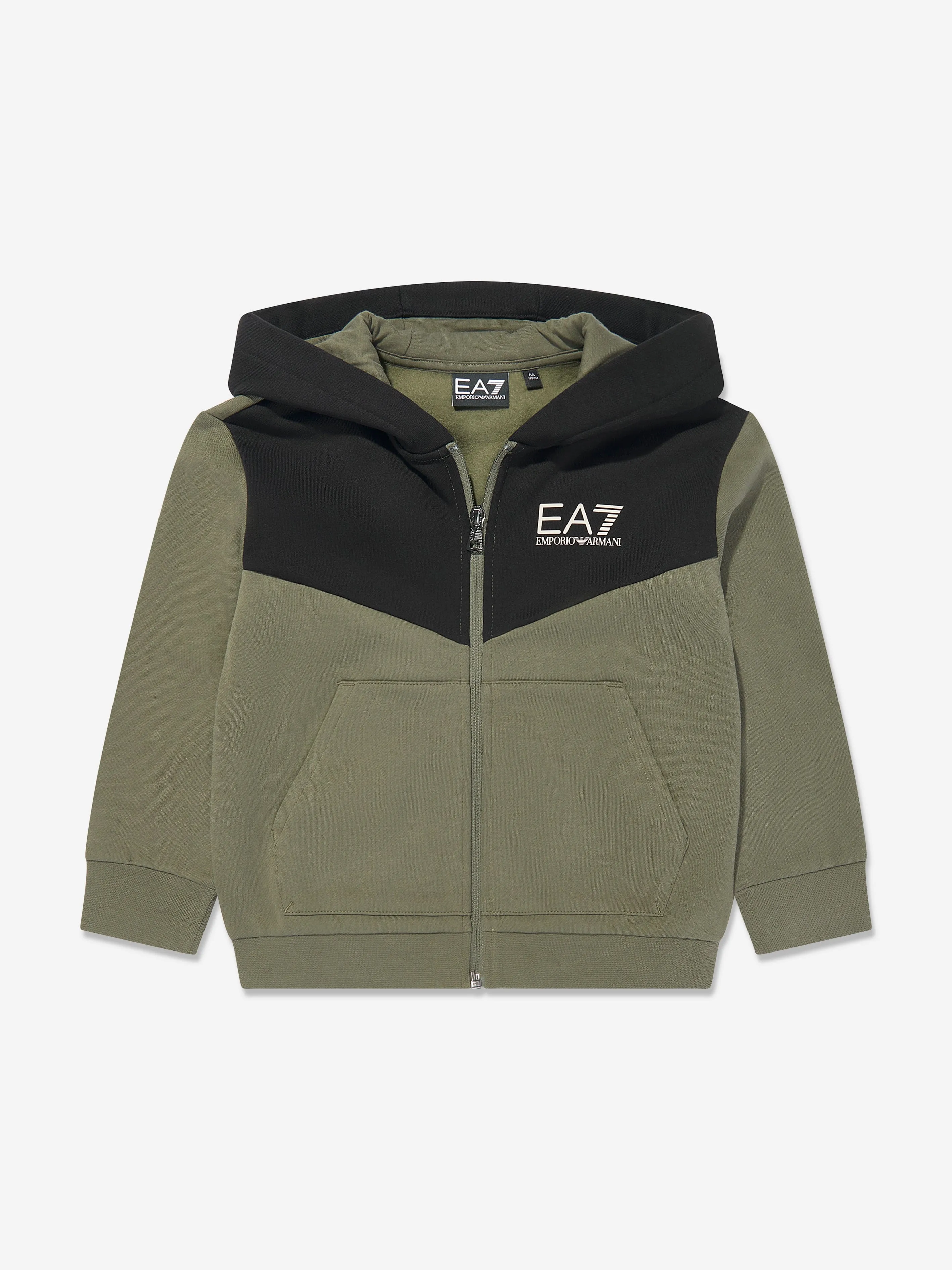 EA7 Emporio Armani Boys Colourblock Tracksuit in Green