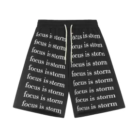 English Printed Fashionable Personalized Men's Sports Shorts