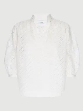 Eyelet Cali Top -- Off White