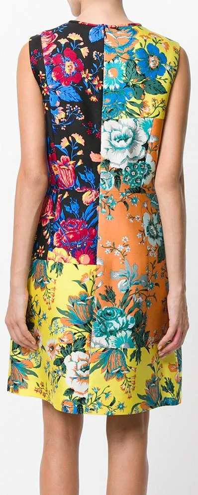 Floral Print Tailored Shift Dress