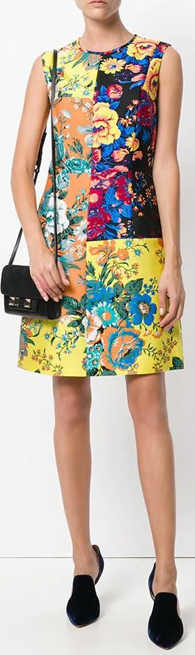 Floral Print Tailored Shift Dress