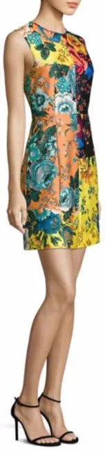 Floral Print Tailored Shift Dress