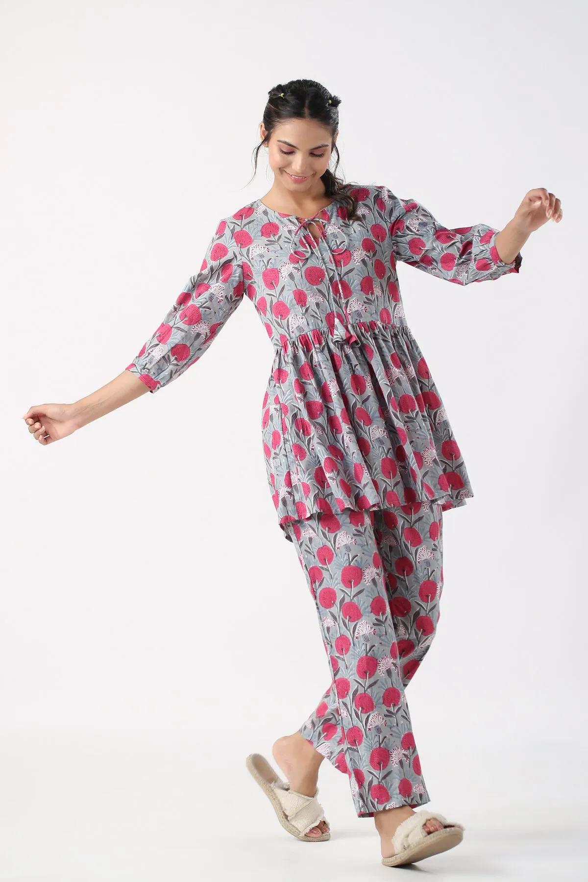 Garden Gala Cotton Loungewear Set