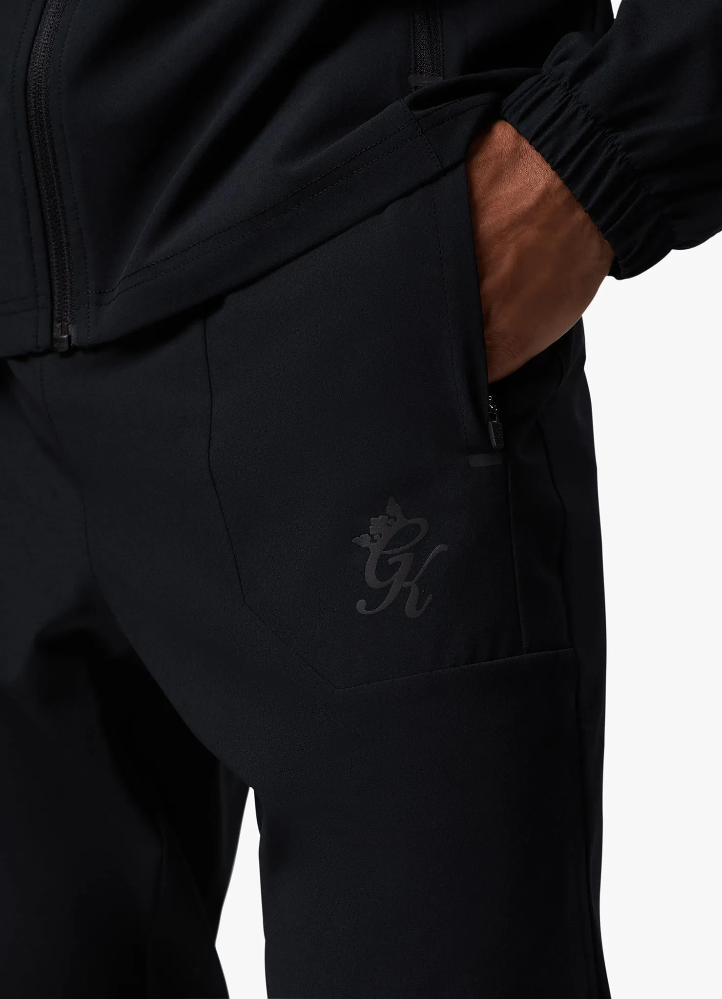 Gym King Debossed 2.0 FZ Tracksuit - Black