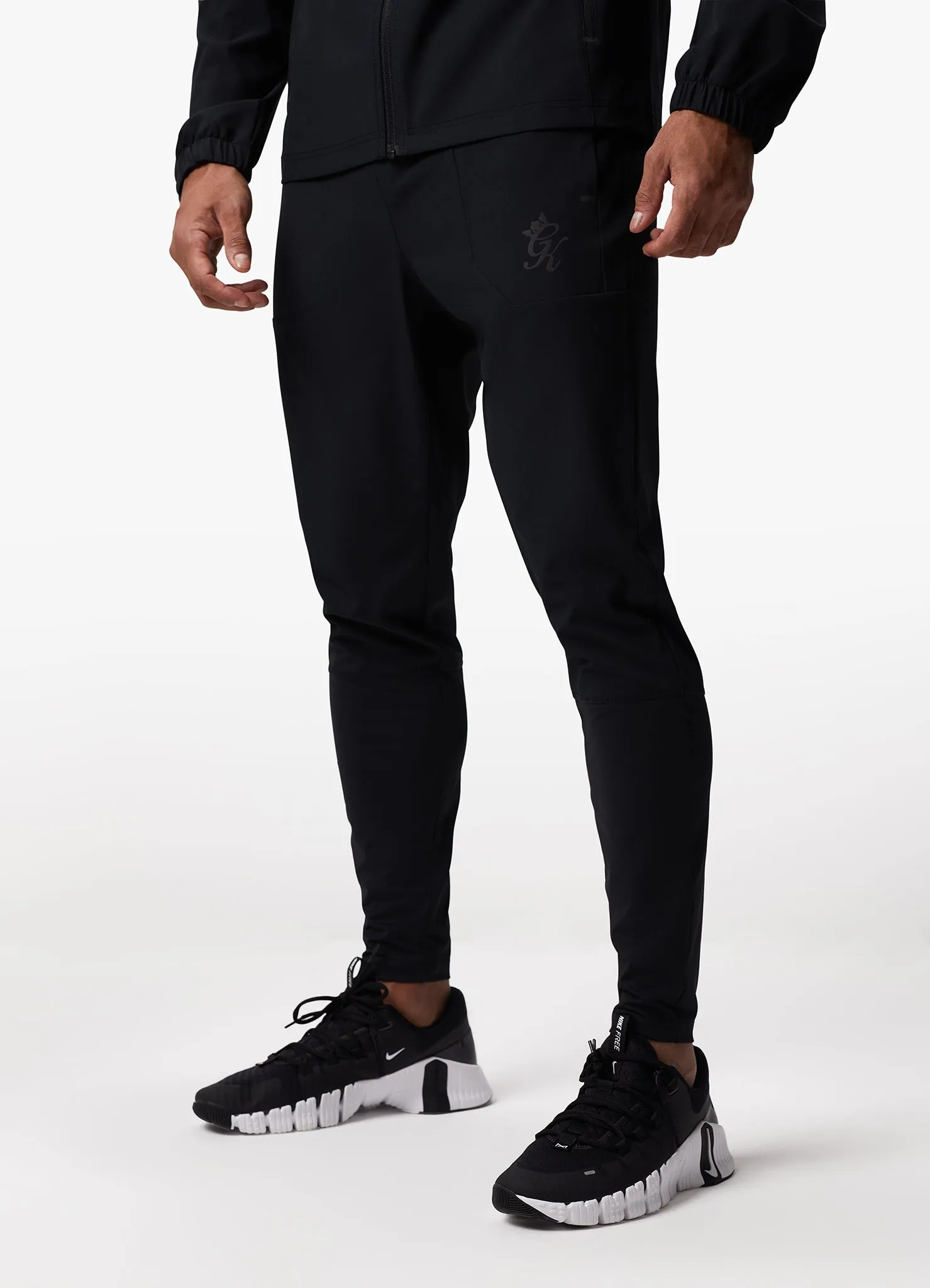 Gym King Debossed 2.0 FZ Tracksuit - Black