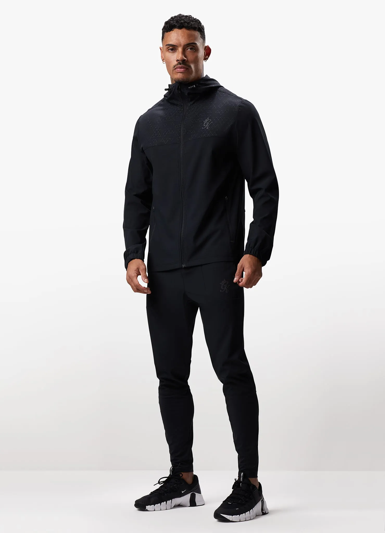 Gym King Debossed 2.0 FZ Tracksuit - Black