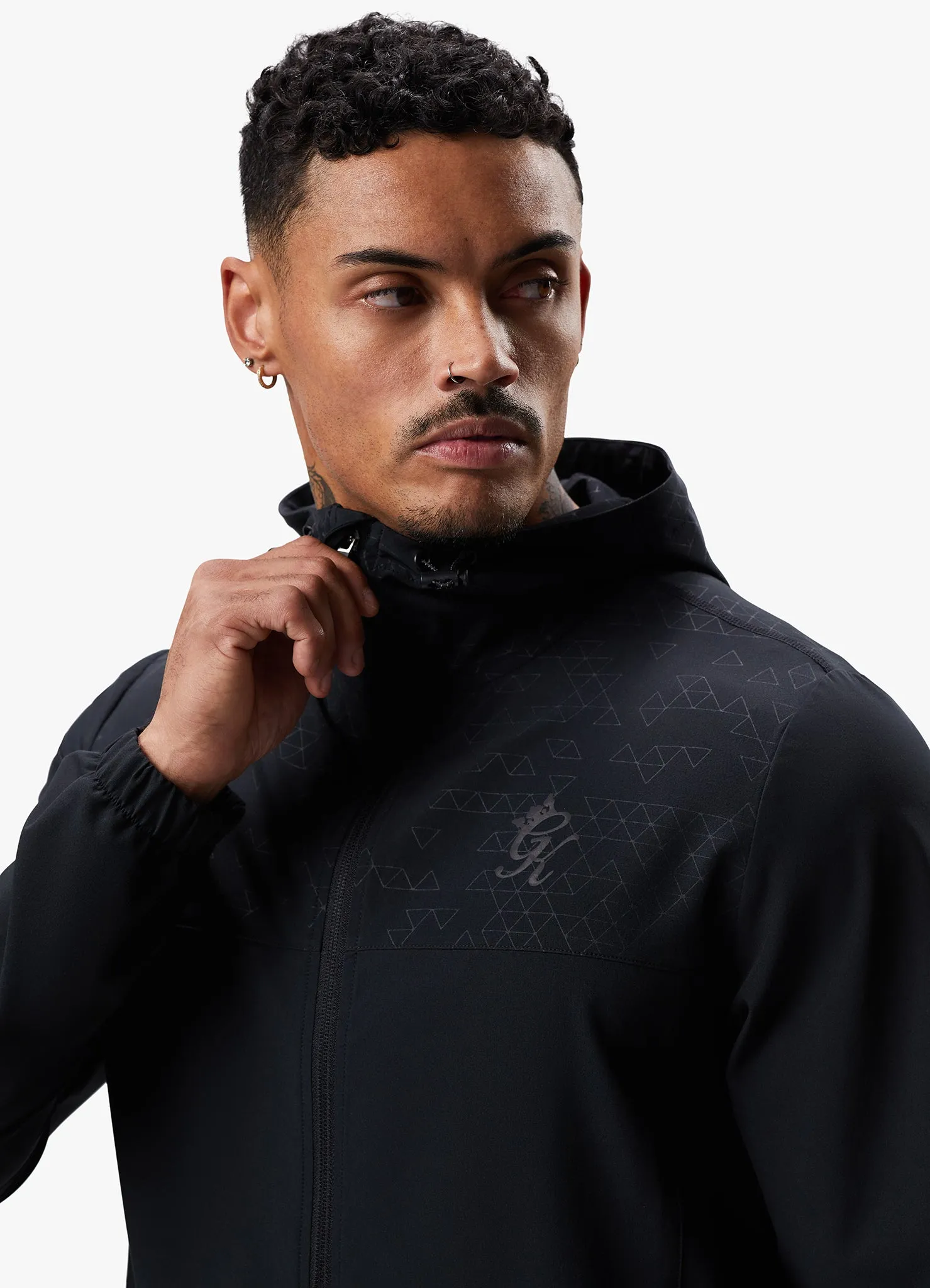 Gym King Debossed 2.0 FZ Tracksuit - Black