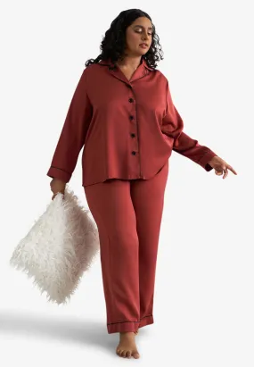 Hillary Holiday Satin Pajama Set