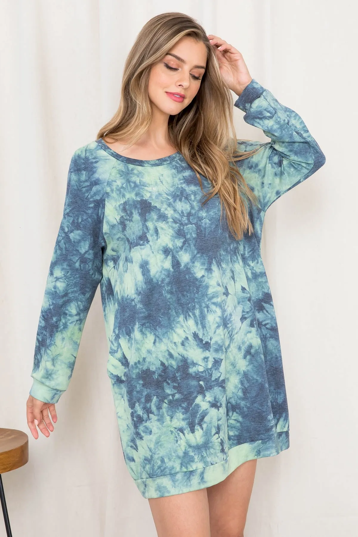 INDIGO TIE DYE DRESS