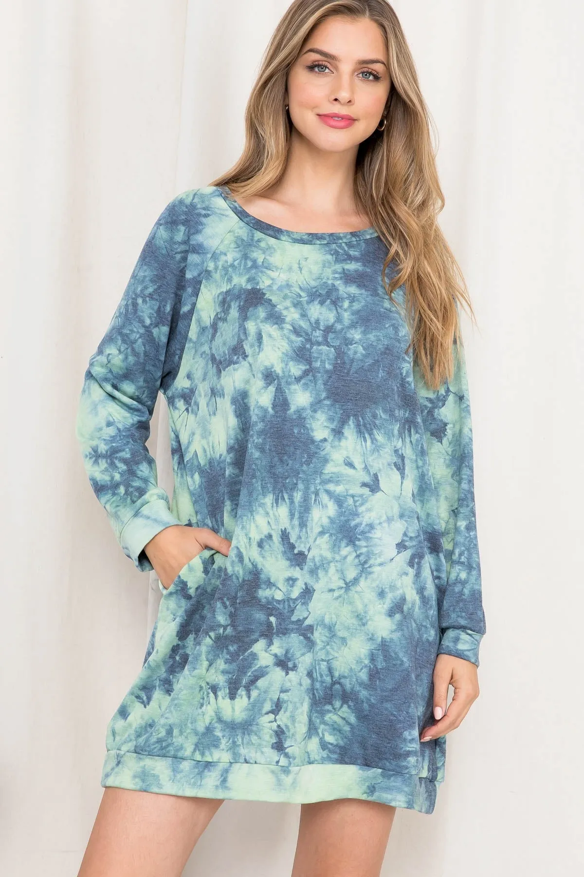 INDIGO TIE DYE DRESS