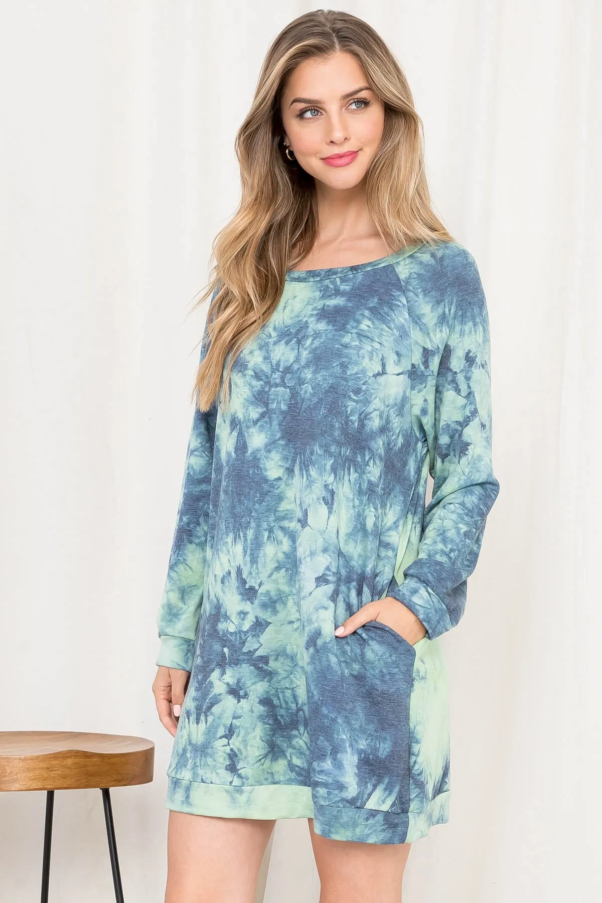 INDIGO TIE DYE DRESS