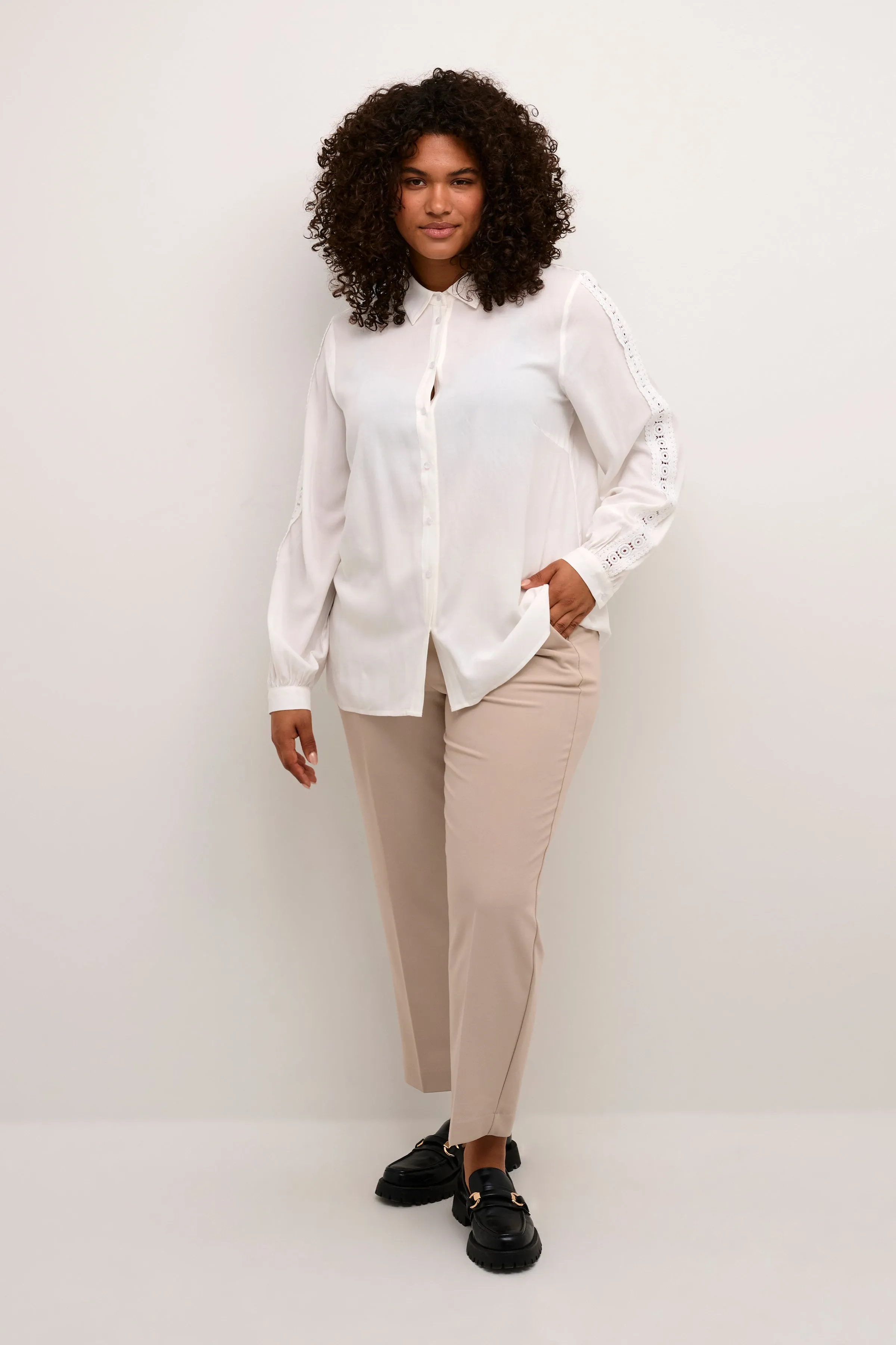 Kaffe Curve Freja Shirt in White