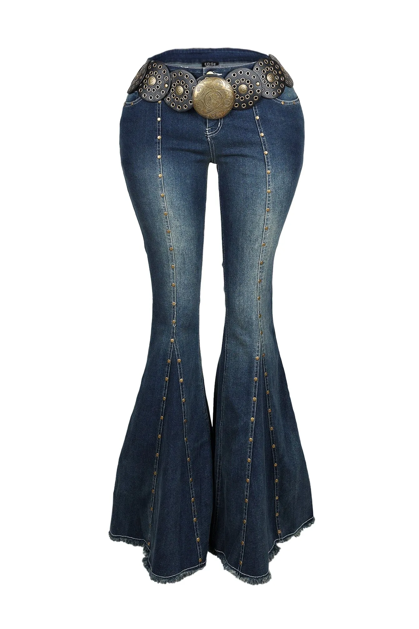 Katerina Bell Bottom Jeans With Belt