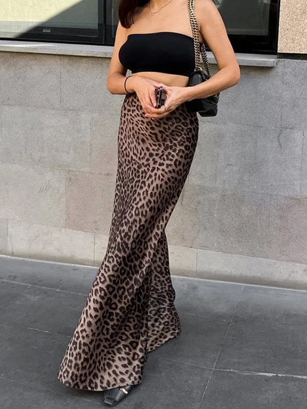 Leopard Bodycon Mermaid Skirts Bottoms