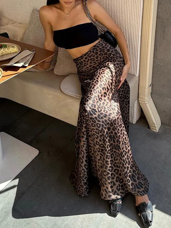 Leopard Bodycon Mermaid Skirts Bottoms