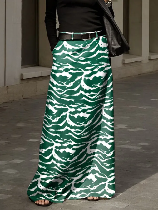 Loose Printed Skirts Bottoms