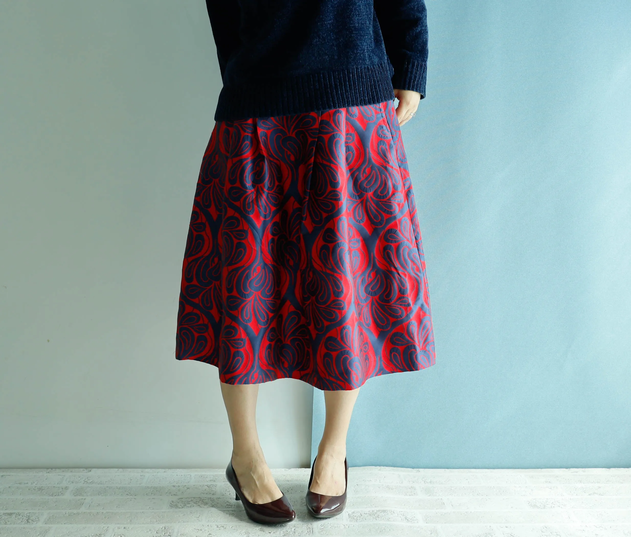 <RS20S17C70>COVENT GARDEN WOVEN Skirt  -Length 70cm