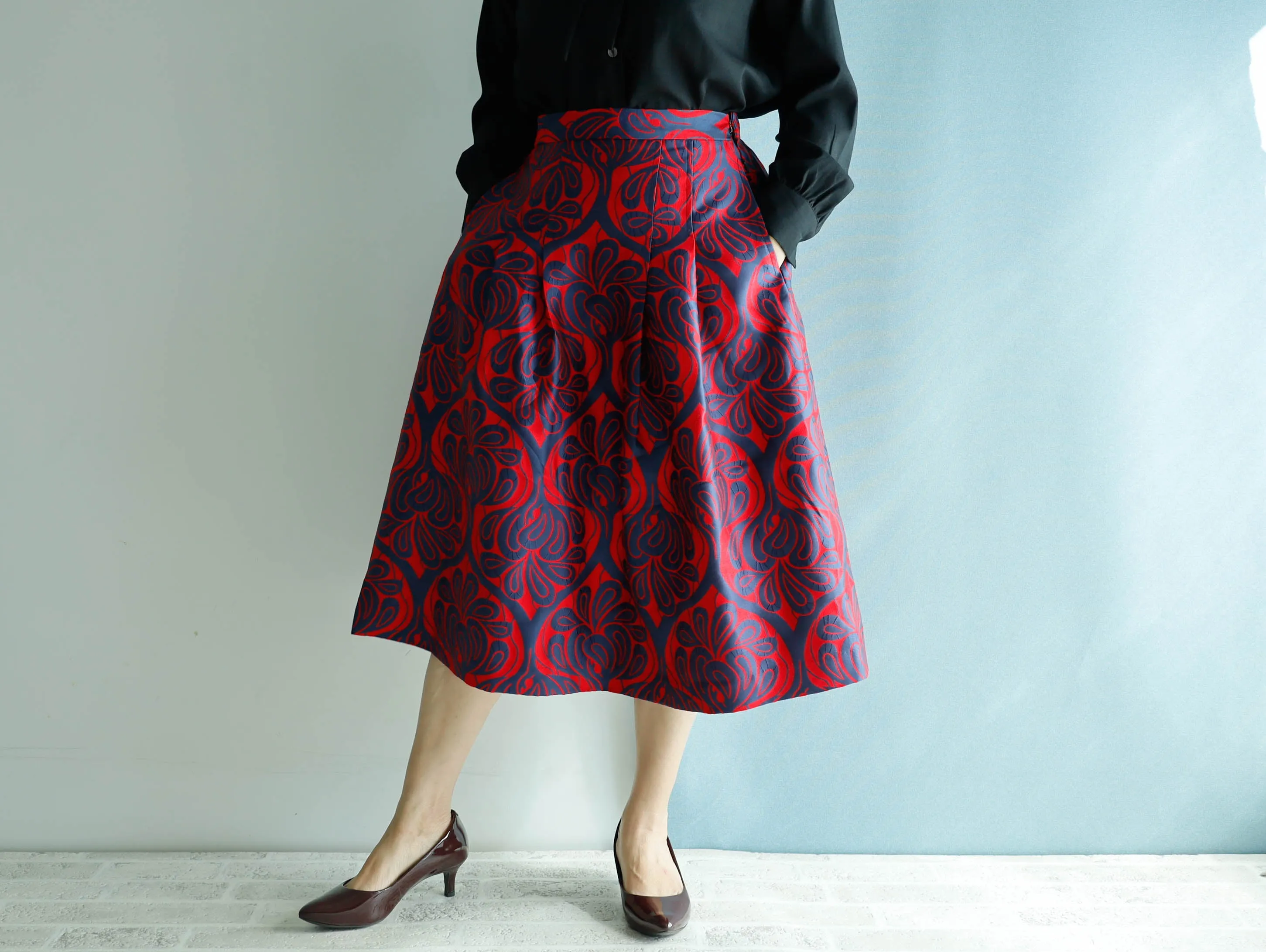 <RS20S17C70>COVENT GARDEN WOVEN Skirt  -Length 70cm