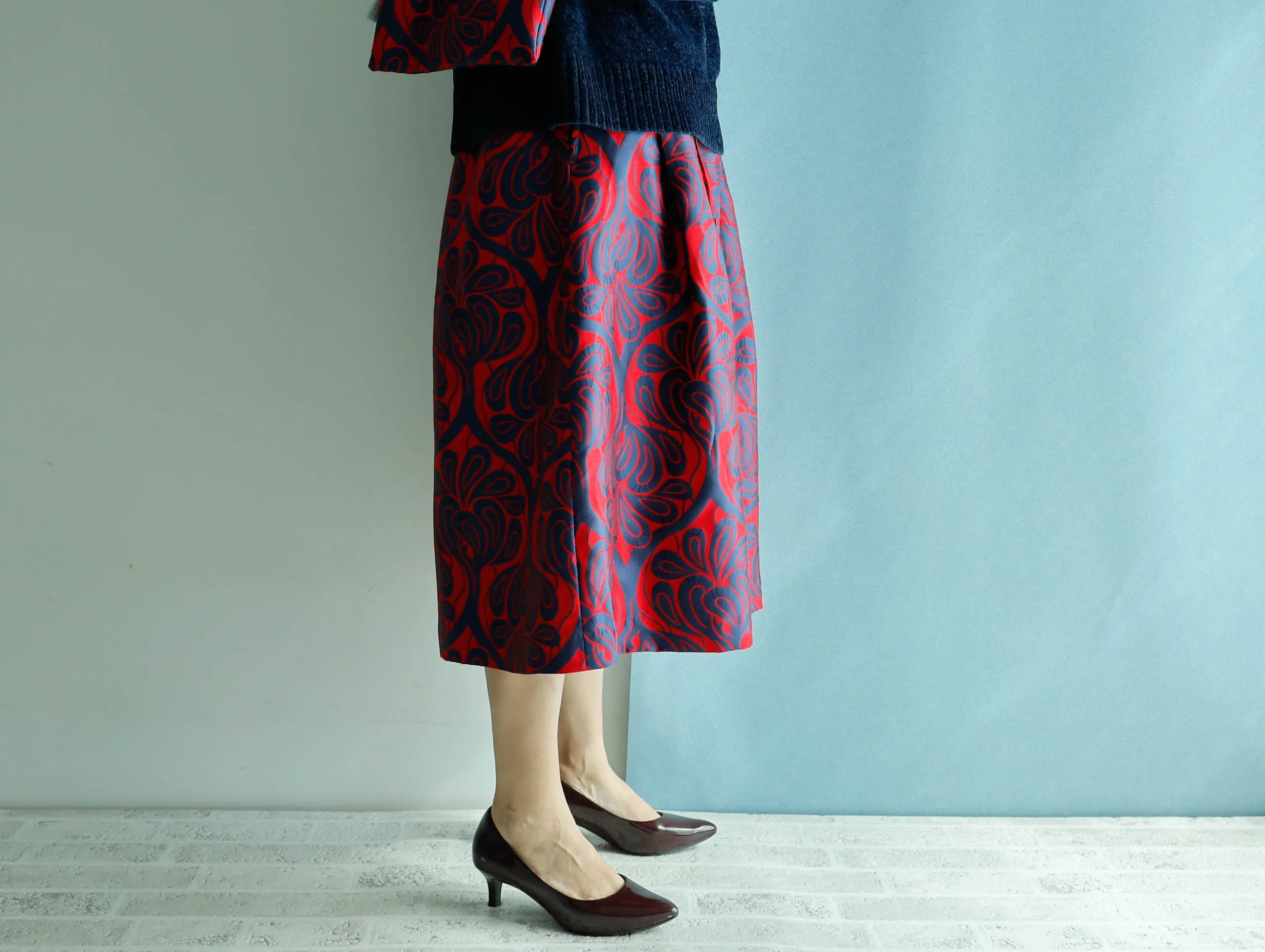 <RS20S17C70>COVENT GARDEN WOVEN Skirt  -Length 70cm