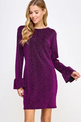 Magenta Sparkly Holiday Dress