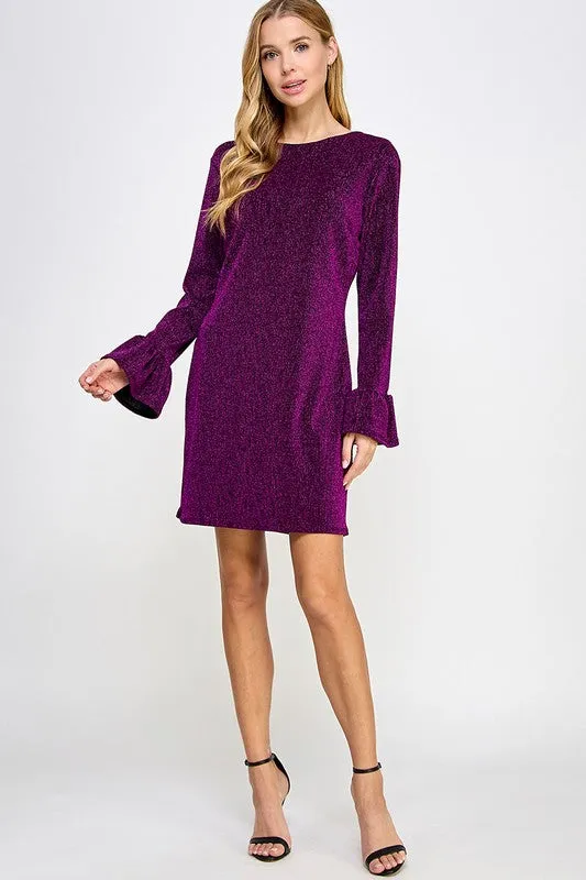 Magenta Sparkly Holiday Dress