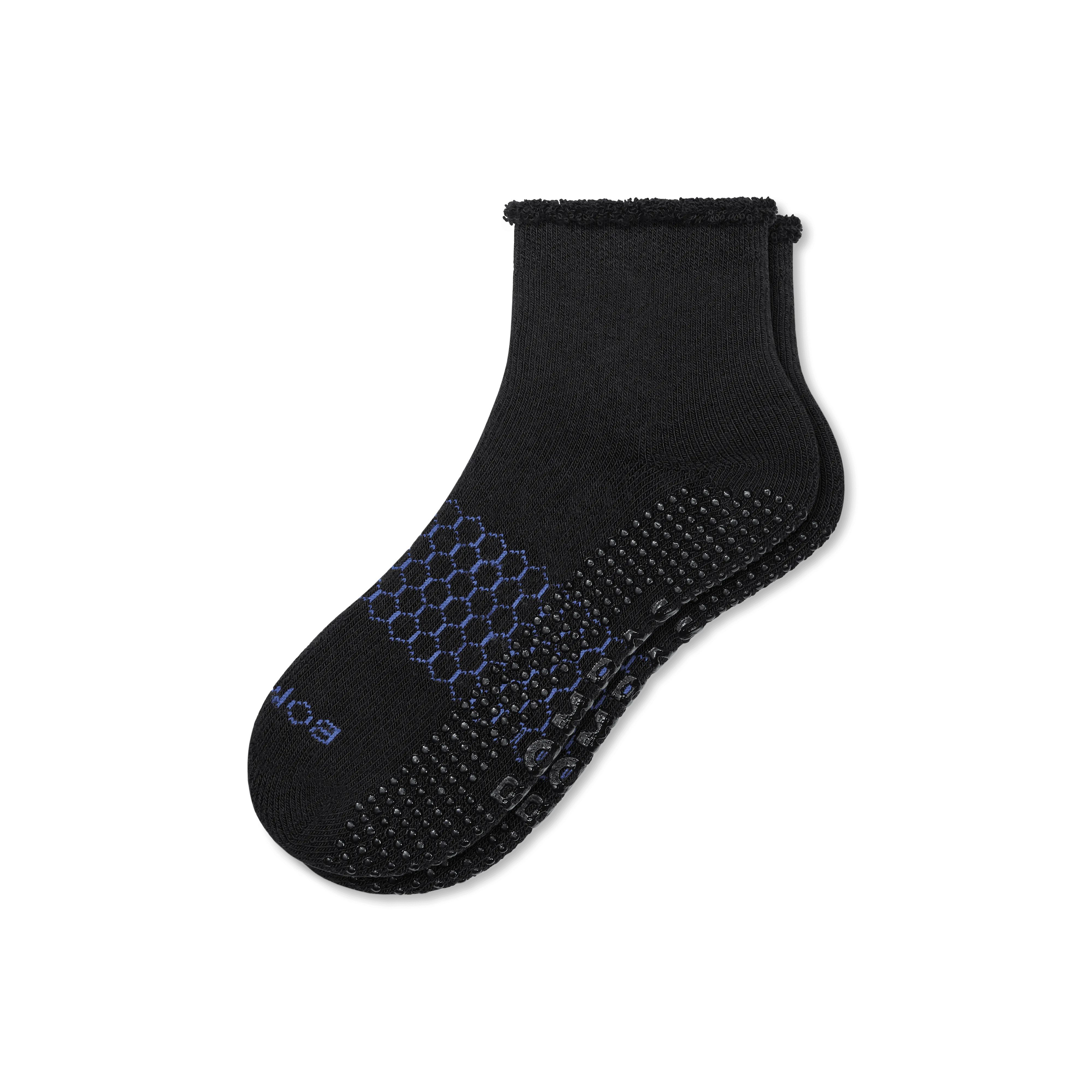 Men's Merino Wool Blend Roll-Top Gripper House Socks