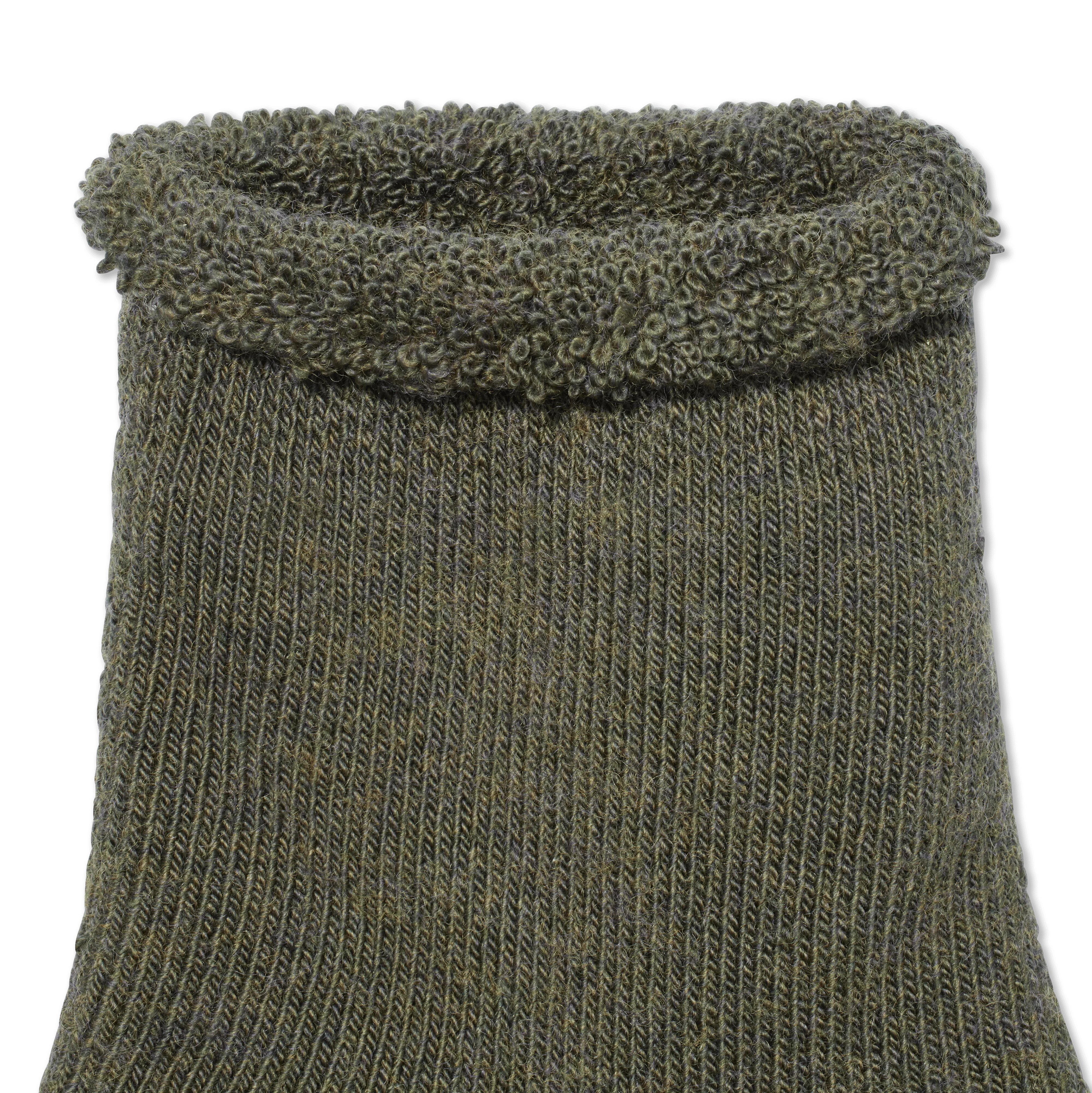 Men's Merino Wool Blend Roll-Top Gripper House Socks