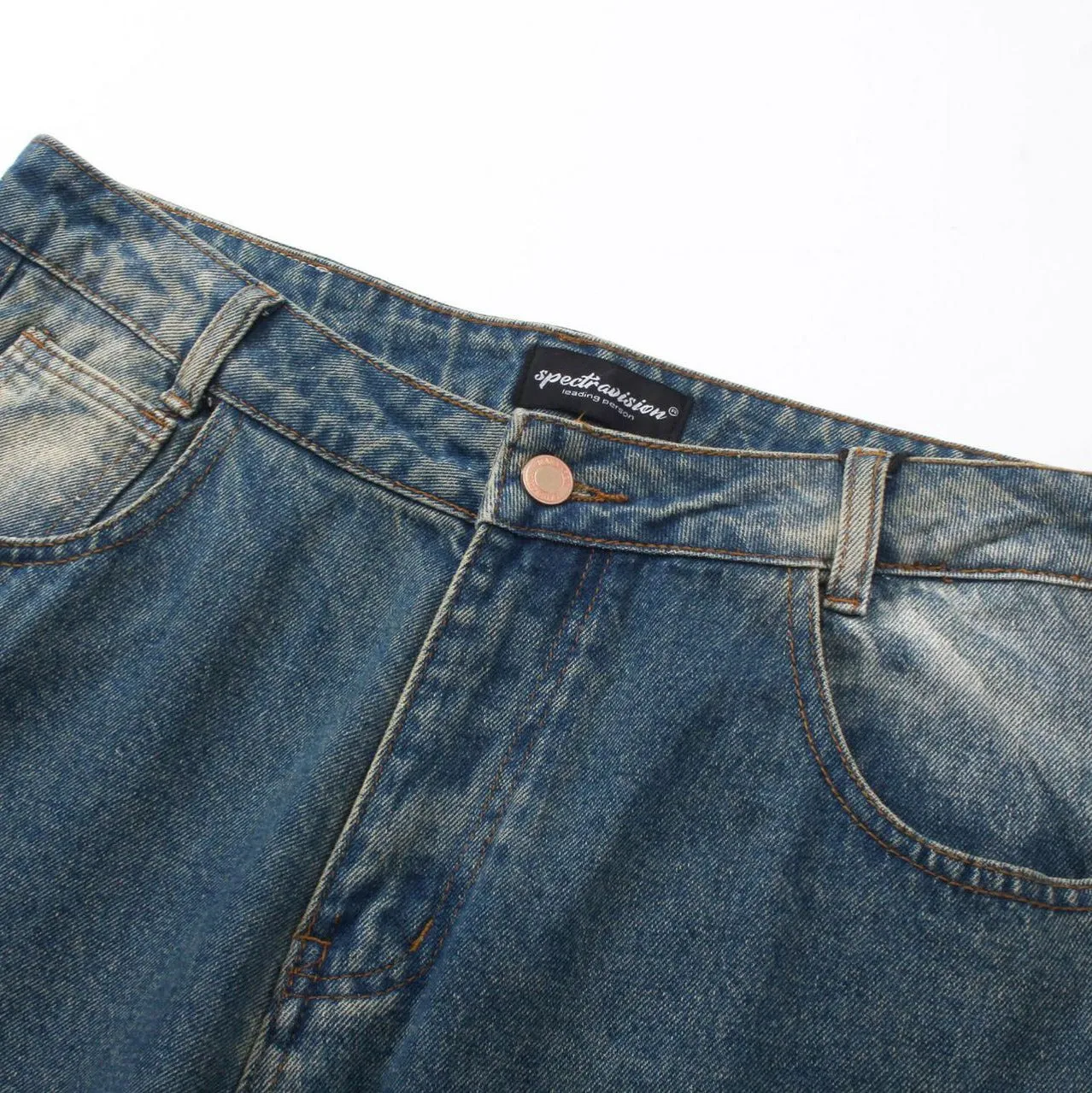 Men's Spring And Summer New Special-interest Design Washed And Worn Cargo Jeans