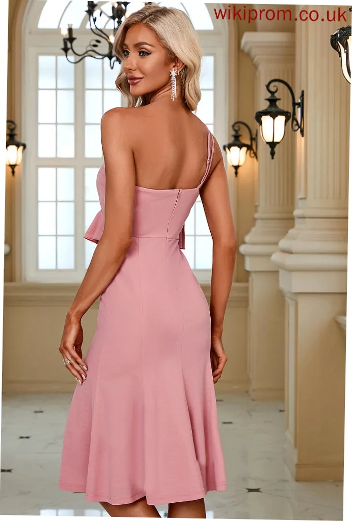 Mermaid Club Dresses One Shoulder Elegant Bodycon Cotton Dresses Midi Sleeveless Abigail Blends