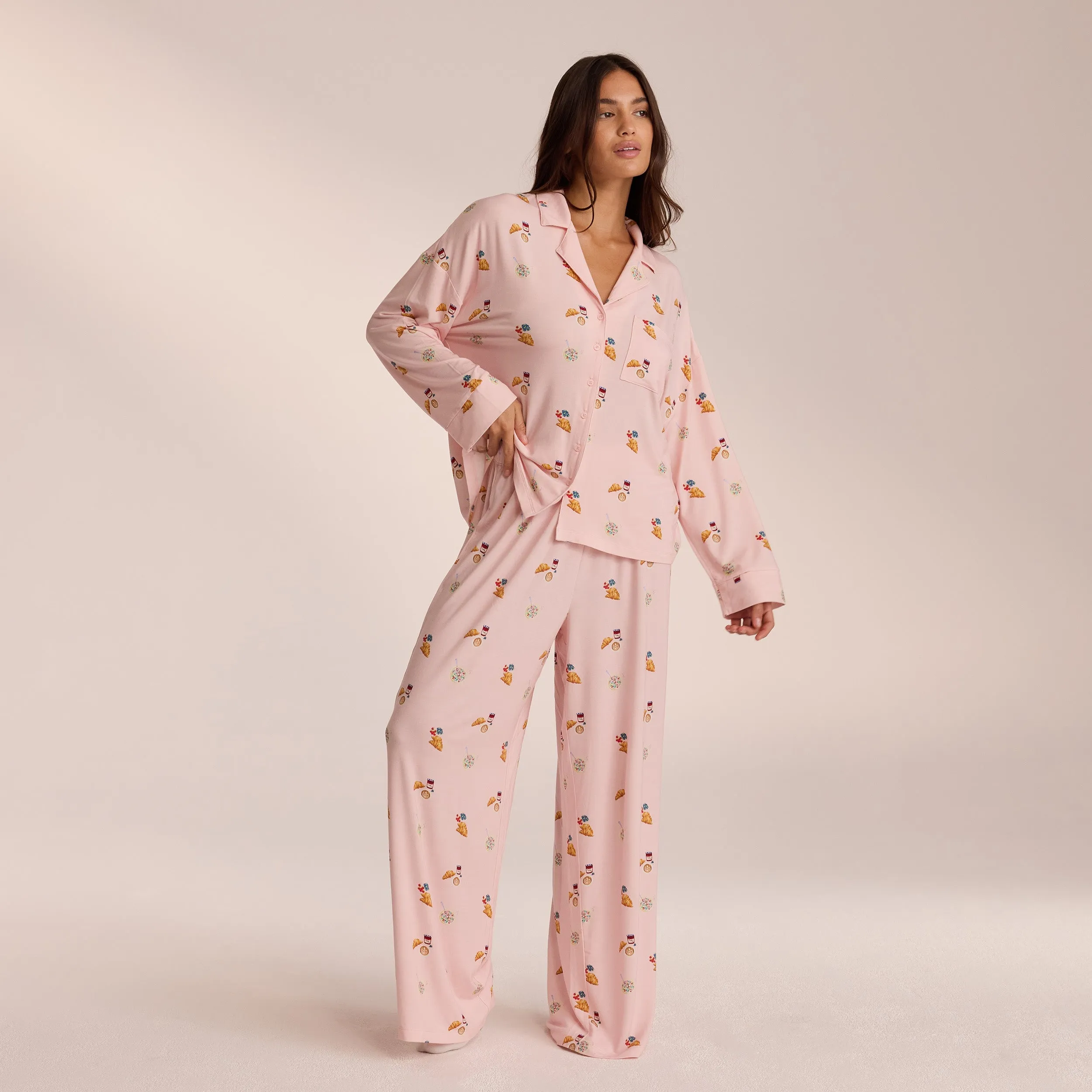 Modal Pyjama Bottoms - Pink