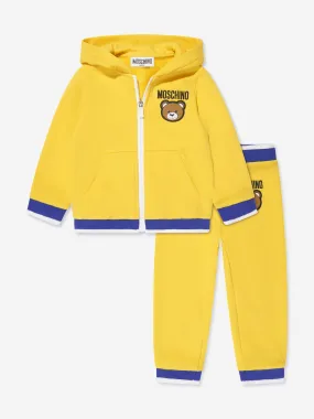 Moschino Baby Boys Teddy Logo Tracksuit in Yellow