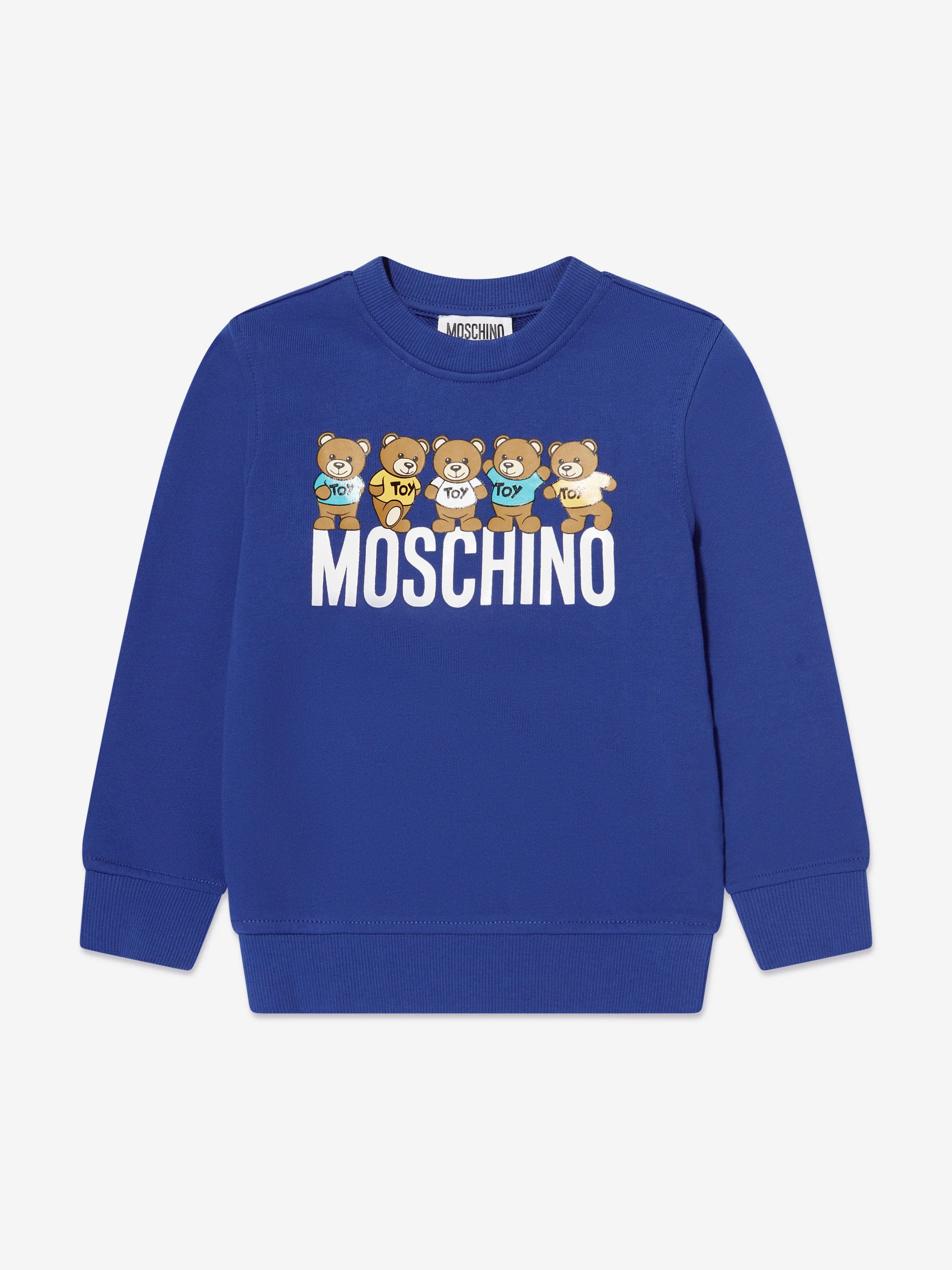 Moschino Boys Teddy Bear Logo Tracksuit in Blue